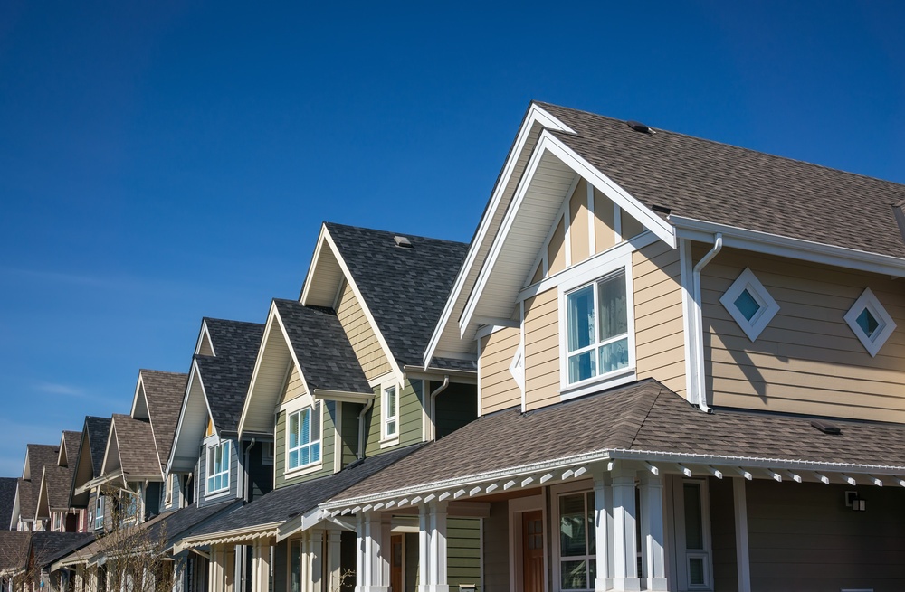 apartment buildings in an estate